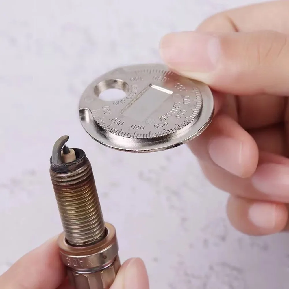 Medidor de bujías, alta precisión, de metal de 0,6-2,4 mm, tipo moneda - Imagen 3